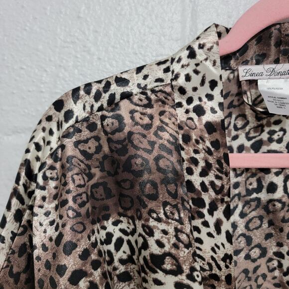 Satin Animal Print Robe - Picture 6 of 9